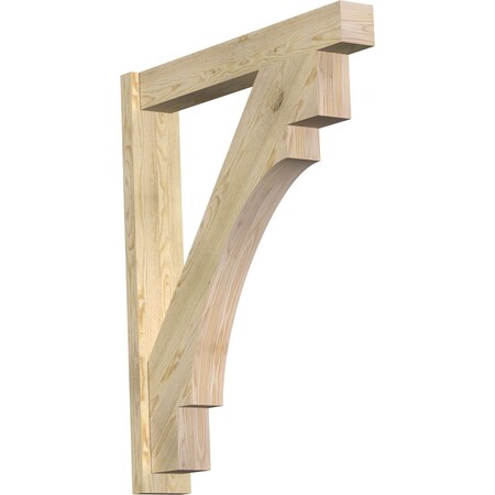 Ekena Millwork Merced Block Rough Sawn Outlooker, Douglas Fir, 6"W x 36"D x 44"H OUT06X36X44MRC05RDF